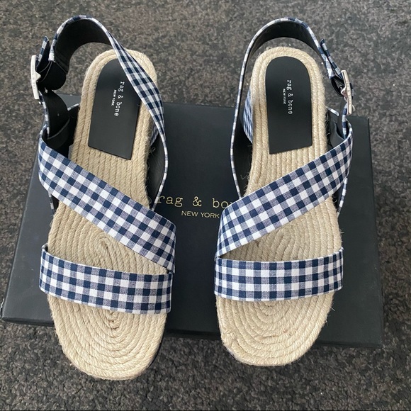 Rag & Bone Megan checkered Espadrilles sandals - Picture 3 of 9